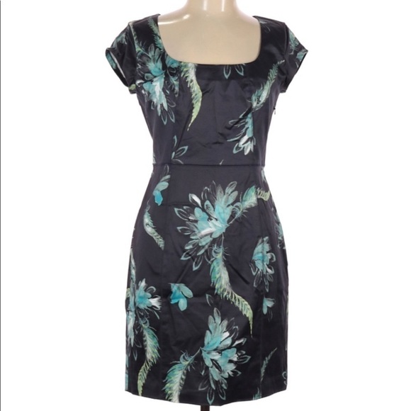 Marchesa Voyage Feather Print Dress Style 31P4713P - Picture 2 of 13